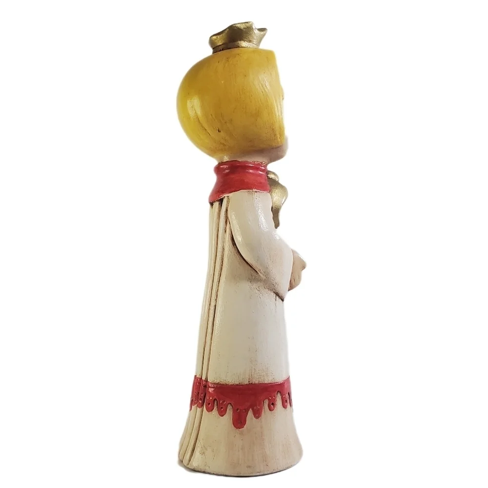 Vintage Ceramic Choir Girl Taper Candle Holder Christmas Figurine,  Candlestick